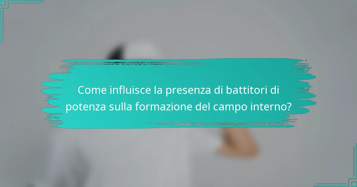 Come influisce la presenza di battitori di potenza sulla formazione del campo interno?
